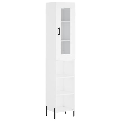 Hoge Kast 34,5X34X180 Cm Bewerkt Hout Wit