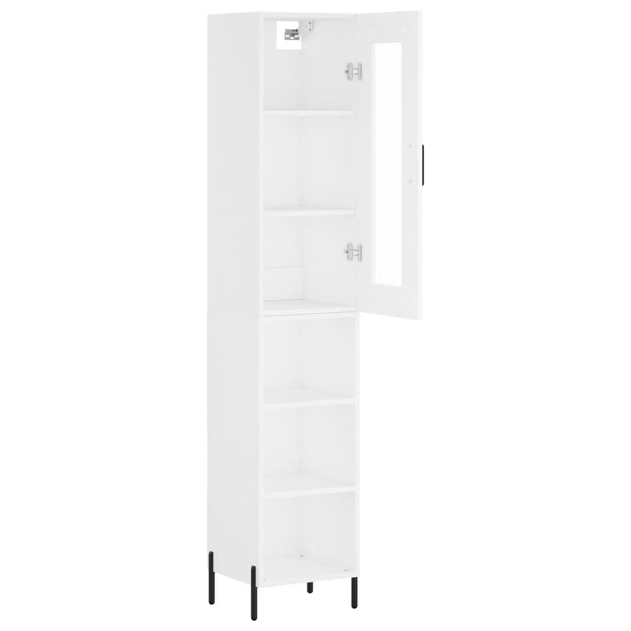 Hoge Kast 34,5X34X180 Cm Bewerkt Hout Wit