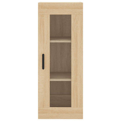 Hoge Kast 34,5X34X180 Cm Bewerkt Hout Kleurig Sonoma eiken