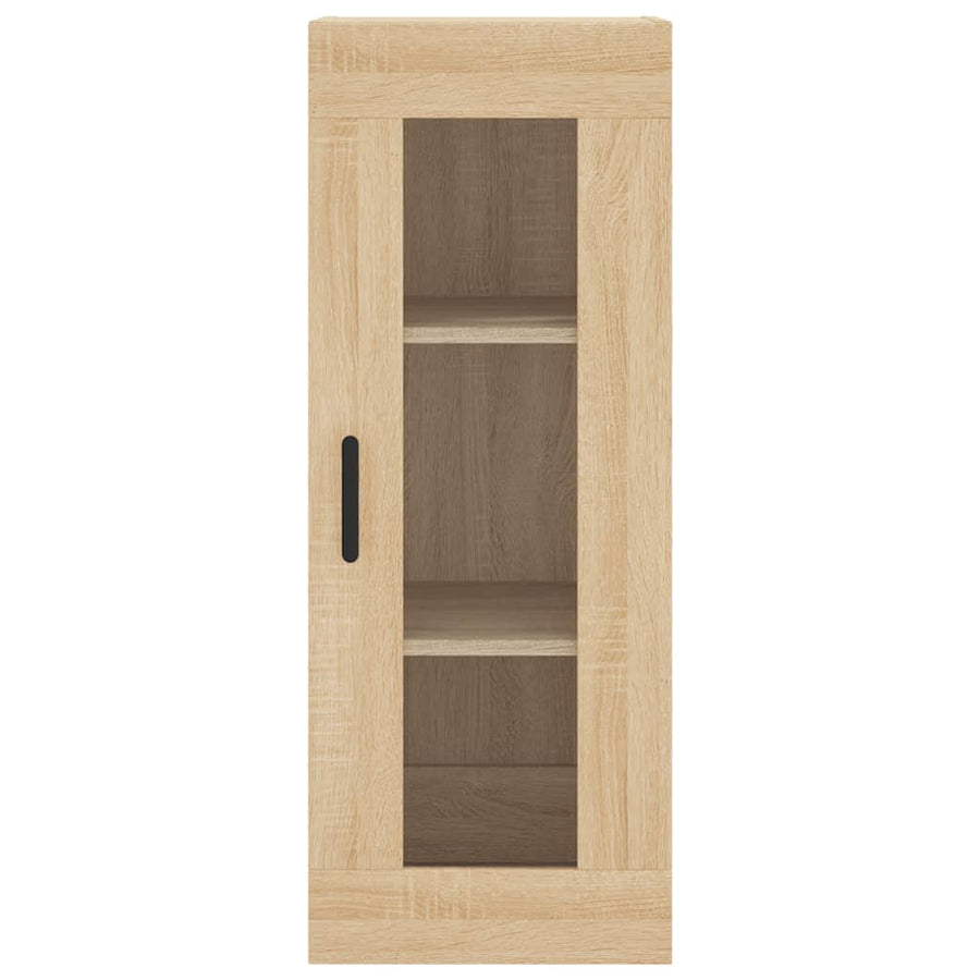 Hoge Kast 34,5X34X180 Cm Bewerkt Hout Kleurig Sonoma eiken