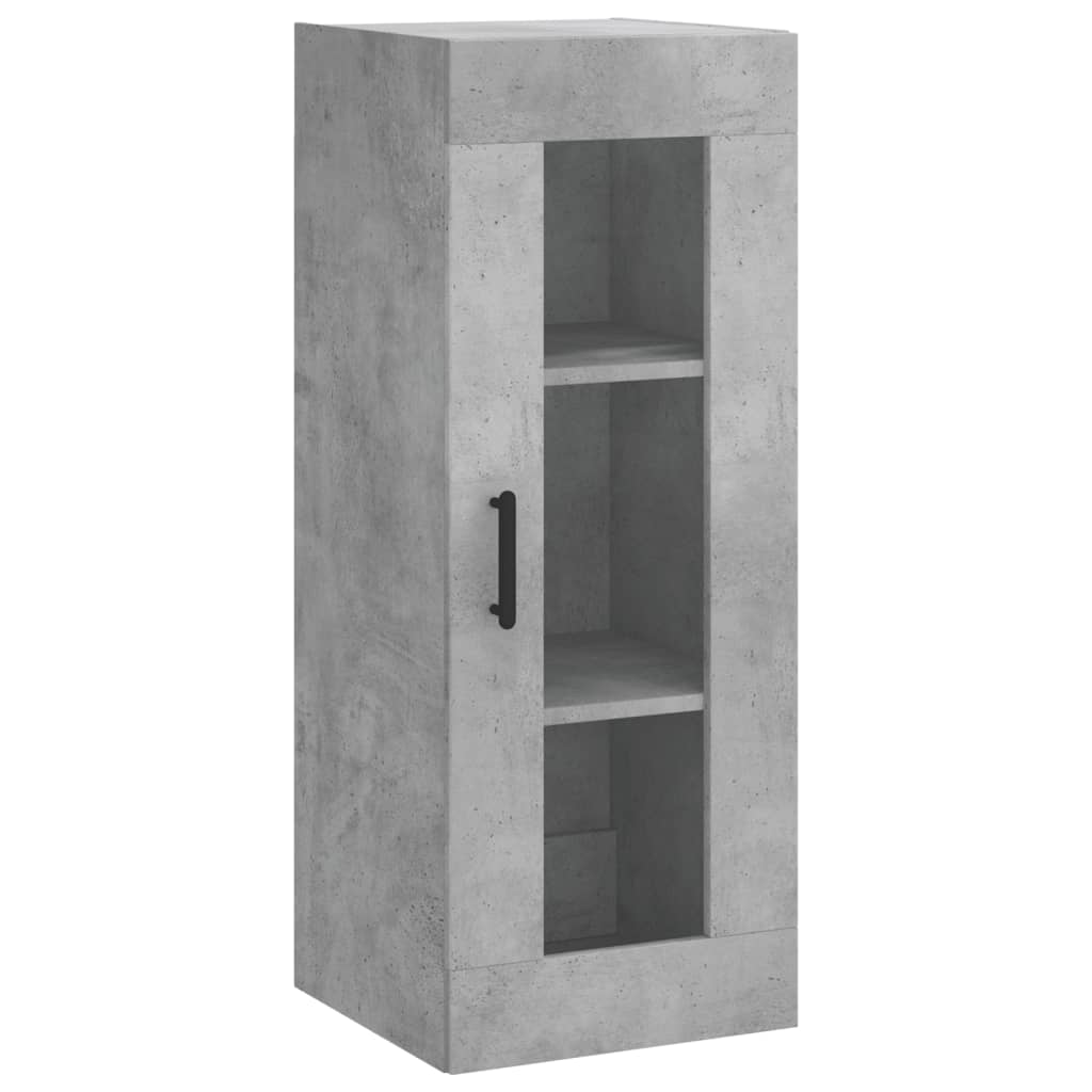Hoge Kast 34,5X34X180 Cm Bewerkt Hout Betongrijs