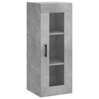 Hoge Kast 34,5X34X180 Cm Bewerkt Hout Betongrijs
