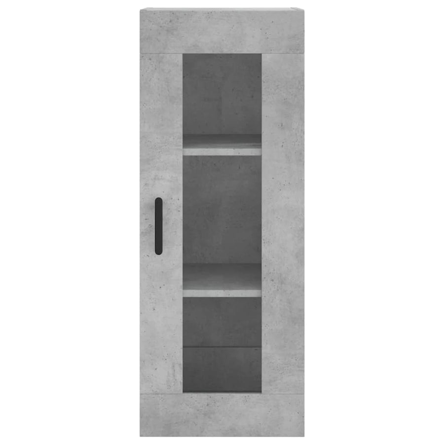 Hoge Kast 34,5X34X180 Cm Bewerkt Hout Betongrijs