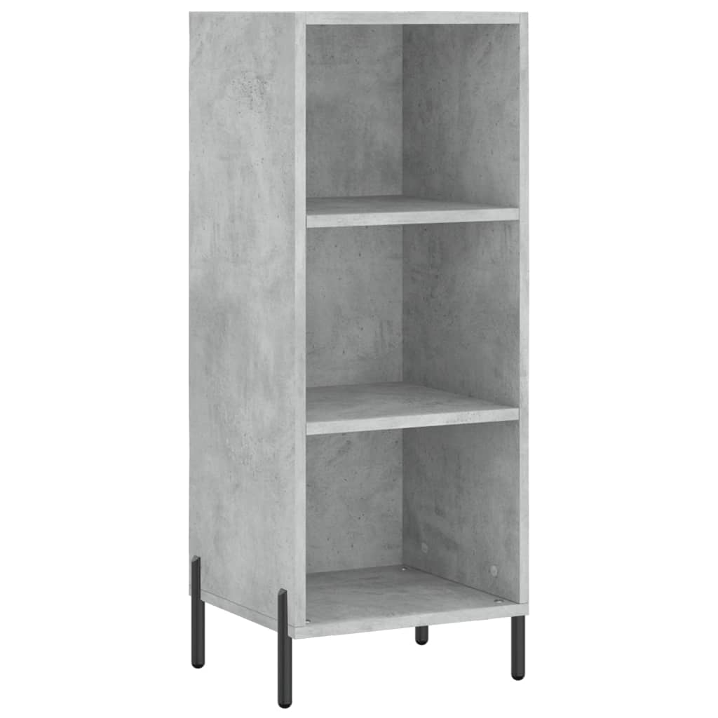 Hoge Kast 34,5X34X180 Cm Bewerkt Hout Betongrijs