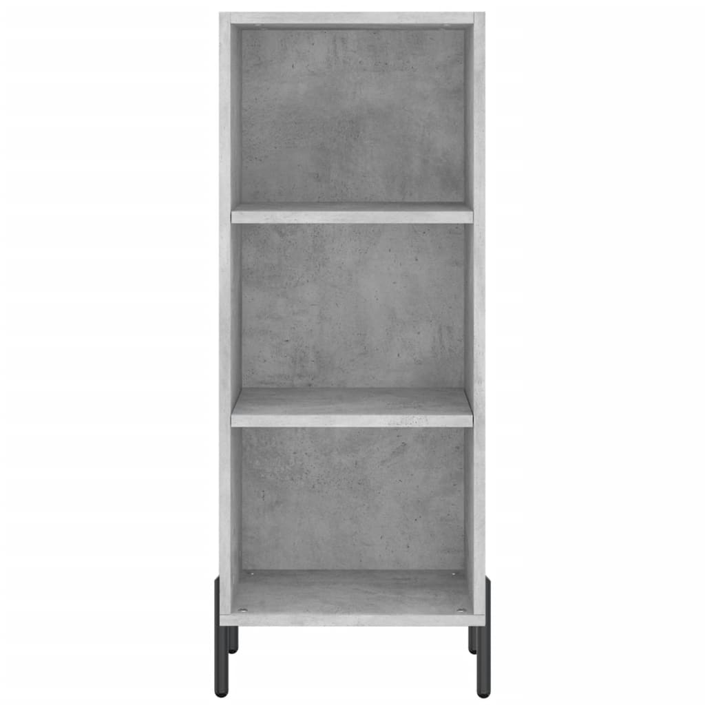 Hoge Kast 34,5X34X180 Cm Bewerkt Hout Betongrijs