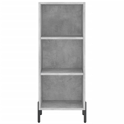 Hoge Kast 34,5X34X180 Cm Bewerkt Hout Betongrijs