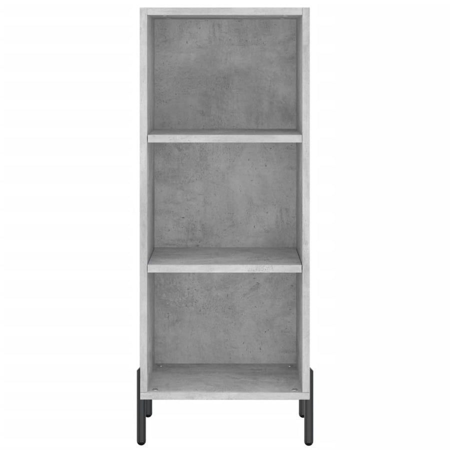 Hoge Kast 34,5X34X180 Cm Bewerkt Hout Betongrijs