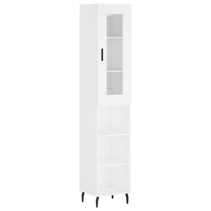 Hoge Kast 34,5X34X180 Cm Bewerkt Hout Wit