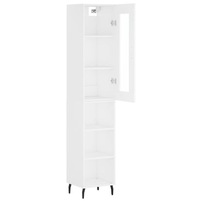 Hoge Kast 34,5X34X180 Cm Bewerkt Hout Wit