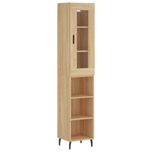 Hoge Kast 34,5X34X180 Cm Bewerkt Hout Kleurig Sonoma eiken