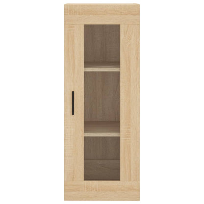 Hoge Kast 34,5X34X180 Cm Bewerkt Hout Kleurig Sonoma eiken