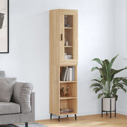 Hoge kast 34,5x34x180 cm bewerkt hout sonoma eiken