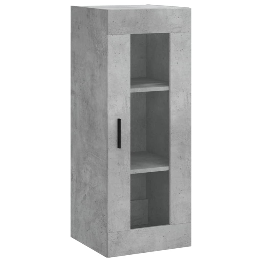 Hoge Kast 34,5X34X180 Cm Bewerkt Hout Betongrijs