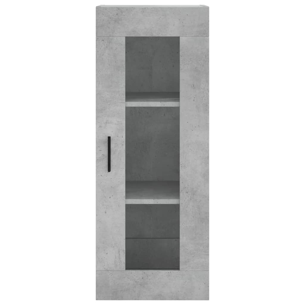 Hoge Kast 34,5X34X180 Cm Bewerkt Hout Betongrijs