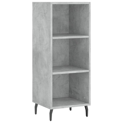 Hoge Kast 34,5X34X180 Cm Bewerkt Hout Betongrijs