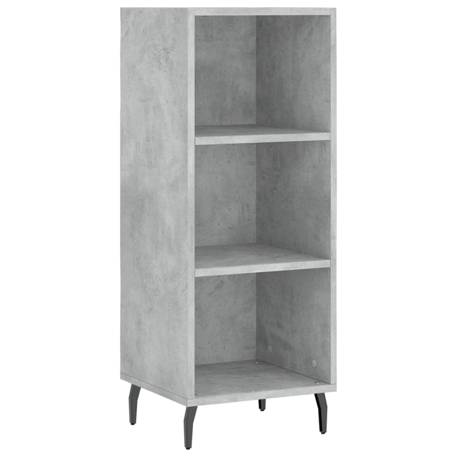 Hoge Kast 34,5X34X180 Cm Bewerkt Hout Betongrijs