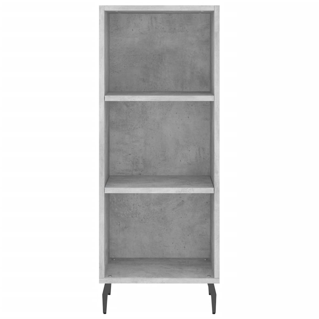 Hoge Kast 34,5X34X180 Cm Bewerkt Hout Betongrijs