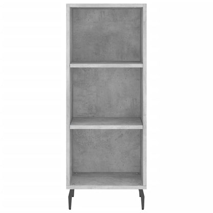 Hoge Kast 34,5X34X180 Cm Bewerkt Hout Betongrijs
