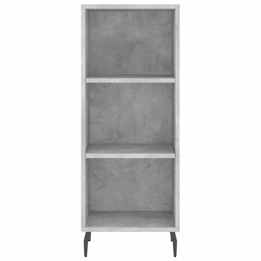 Hoge Kast 34,5X34X180 Cm Bewerkt Hout Betongrijs