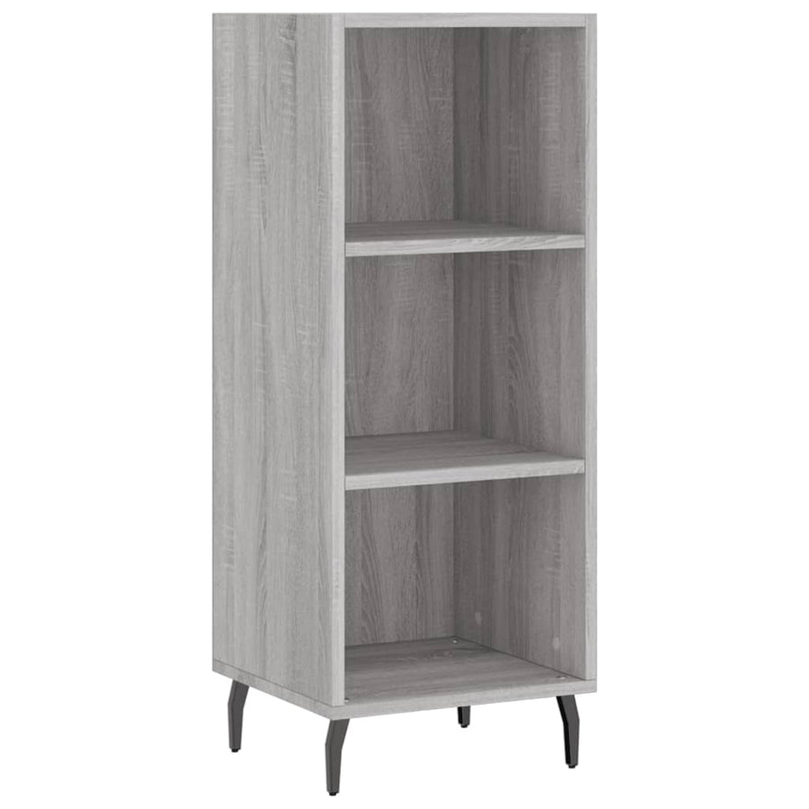 Hoge Kast 34,5X34X180 Cm Bewerkt Hout Grijs Sonoma Eikenkleurig