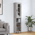 Hoge kast 34,5x34x180 cm bewerkt hout grijs sonoma