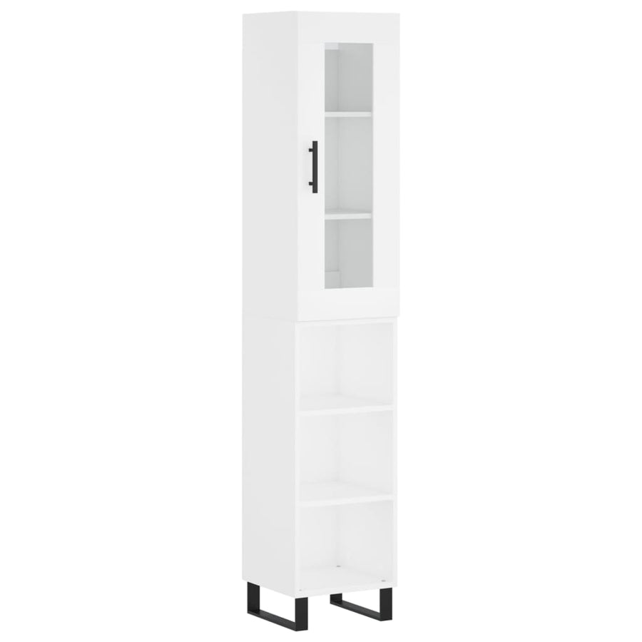 Hoge Kast 34,5X34X180 Cm Bewerkt Hout Wit