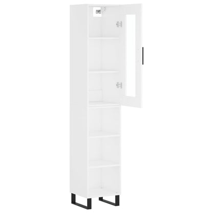 Hoge Kast 34,5X34X180 Cm Bewerkt Hout Wit