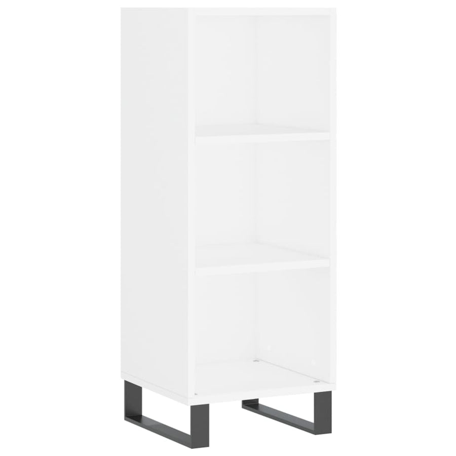 Hoge Kast 34,5X34X180 Cm Bewerkt Hout Wit