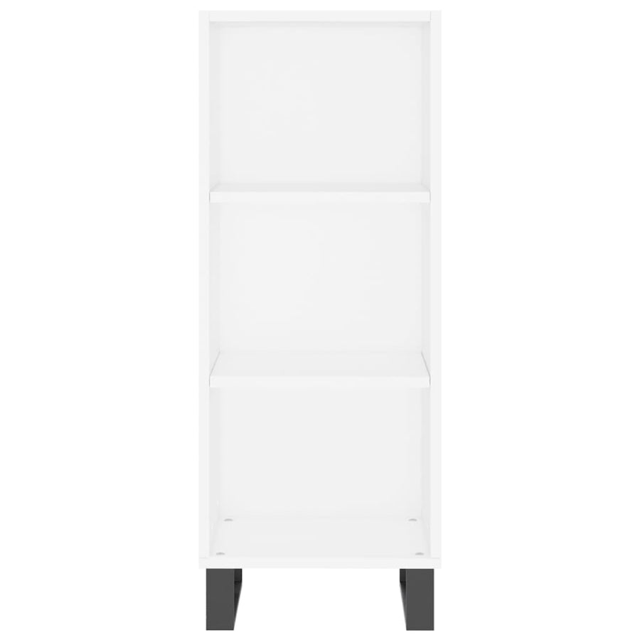 Hoge Kast 34,5X34X180 Cm Bewerkt Hout Wit