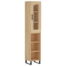 Hoge Kast 34,5X34X180 Cm Bewerkt Hout Kleurig Sonoma eiken