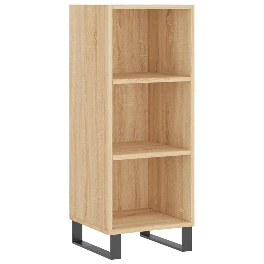 Hoge Kast 34,5X34X180 Cm Bewerkt Hout Kleurig Sonoma eiken
