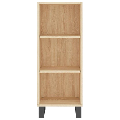 Hoge Kast 34,5X34X180 Cm Bewerkt Hout Kleurig Sonoma eiken