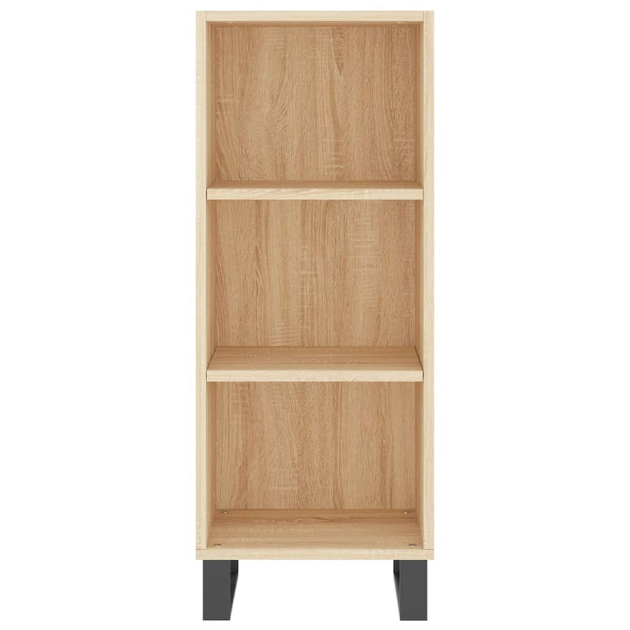 Hoge Kast 34,5X34X180 Cm Bewerkt Hout Kleurig Sonoma eiken