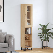 Hoge Kast 34,5X34X180 Cm Bewerkt Hout Kleurig Sonoma eiken