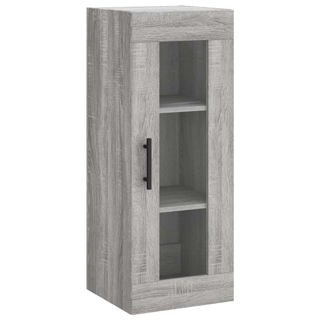 Hoge Kast 34,5X34X180 Cm Bewerkt Hout Grijs Sonoma Eikenkleurig