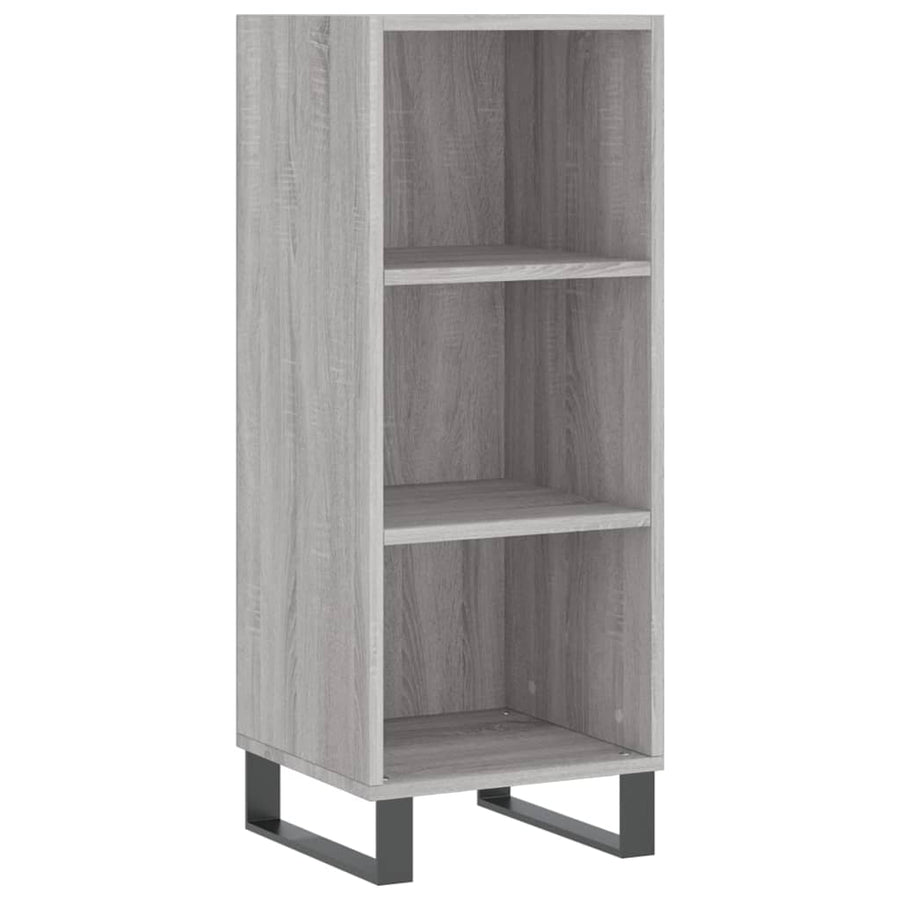 Hoge Kast 34,5X34X180 Cm Bewerkt Hout Grijs Sonoma Eikenkleurig
