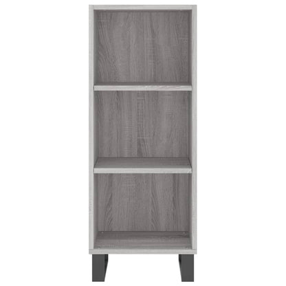 Hoge Kast 34,5X34X180 Cm Bewerkt Hout Grijs Sonoma Eikenkleurig