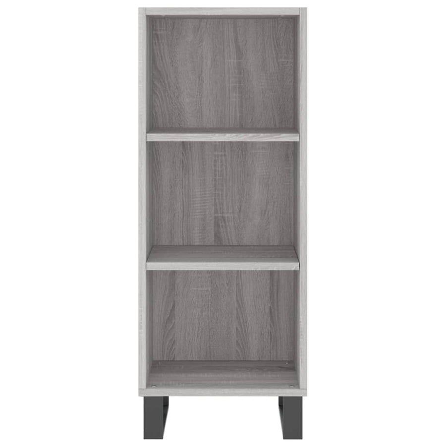 Hoge Kast 34,5X34X180 Cm Bewerkt Hout Grijs Sonoma Eikenkleurig