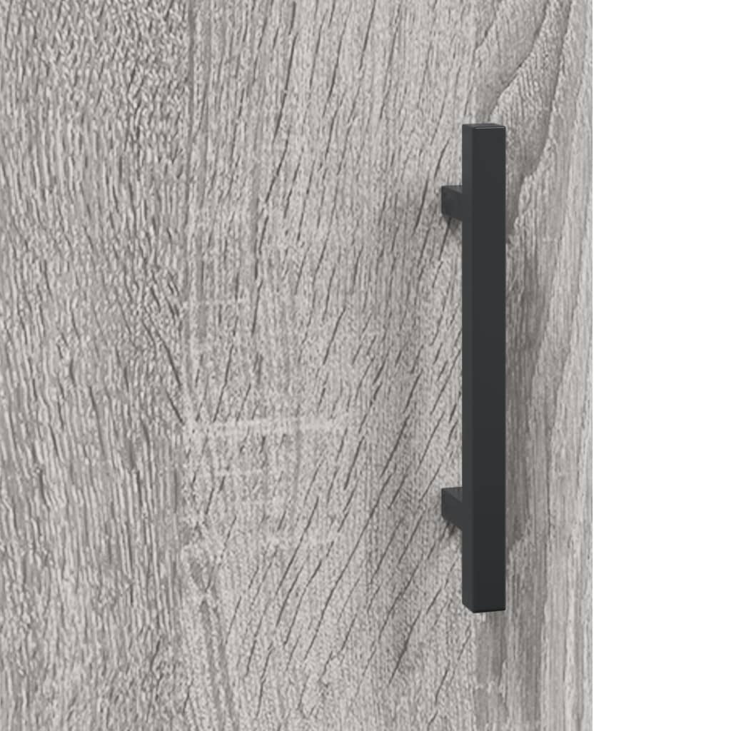 Hoge Kast 34,5X34X180 Cm Bewerkt Hout Grijs Sonoma Eikenkleurig