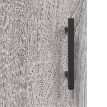 Hoge Kast 34,5X34X180 Cm Bewerkt Hout Grijs Sonoma Eikenkleurig