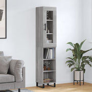 Hoge kast 34,5x34x180 cm grijs sonoma eiken