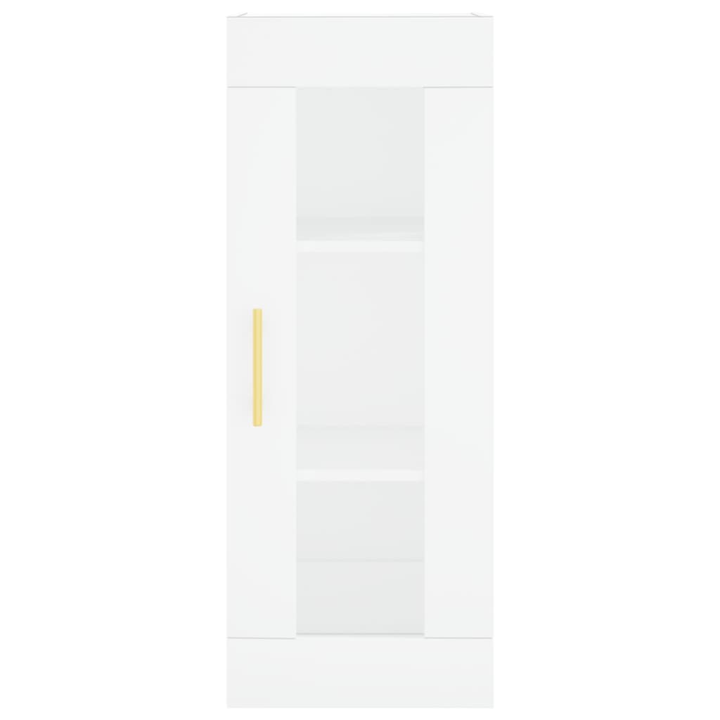 Hoge Kast 34,5X34X180 Cm Bewerkt Hout Wit