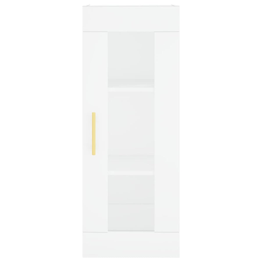 Hoge Kast 34,5X34X180 Cm Bewerkt Hout Wit