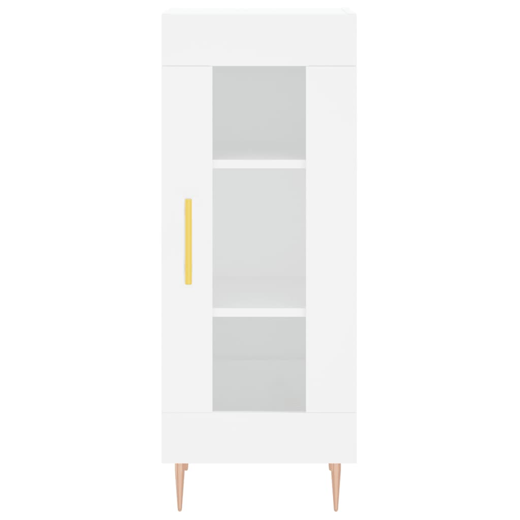 Hoge Kast 34,5X34X180 Cm Bewerkt Hout Wit