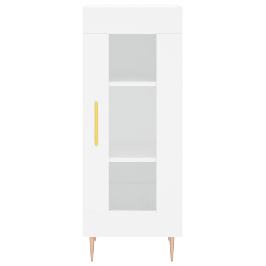 Hoge Kast 34,5X34X180 Cm Bewerkt Hout Wit