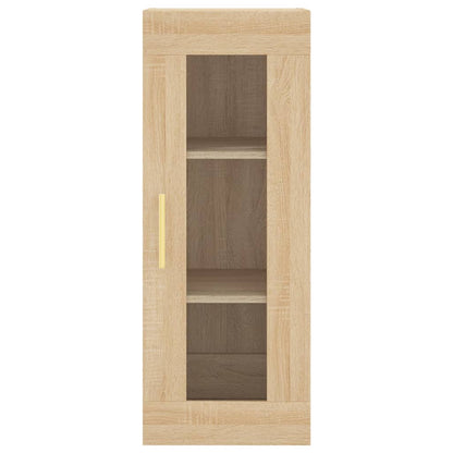 Hoge Kast 34,5X34X180 Cm Bewerkt Hout Kleurig Sonoma eiken