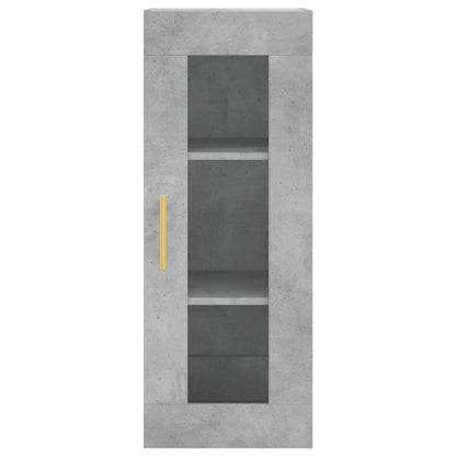 Hoge Kast 34,5X34X180 Cm Bewerkt Hout Betongrijs