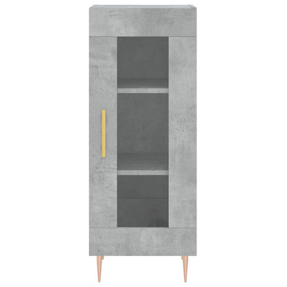 Hoge Kast 34,5X34X180 Cm Bewerkt Hout Betongrijs