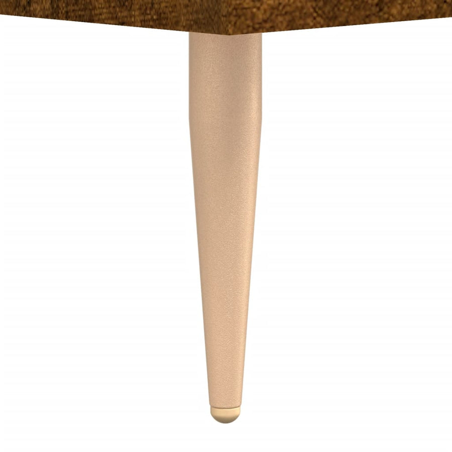 Hoge Kast 34,5X34X180 Cm Bewerkt Hout Gerookt Eikenkleurig
