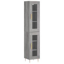 Hoge Kast 34,5X34X180 Cm Bewerkt Hout Grijs Sonoma Eikenkleurig